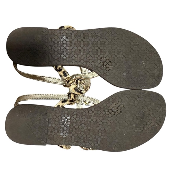 Lily Pulitzer Cheetah Print Gladiator Sandals – Gold Trim, Size 7 - Picture 3 of 4